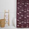 Fun Homes Waterproof 3D Coin Design 7 Feet Bathroom Shower Curtains | Outdoor PVC Curtain for Balcony | AC Curtains for Indoors | Bathroom Partition/Wall Divider for Washrooms | Fun0527 | Wine view 3