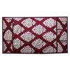 Fun Homes PVC Flower Design 3 Pieces Fridge Mats and 1 Fridge Top Cover (Maroon) view 4