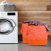 Fun Homes Laheriya Printed Waterproof Non-Woven Laundry Bag,Toy Storage,Laundry Basket Organizer 45 L (Orange), Pack of 2 (Fun055)(Canvas) view 2