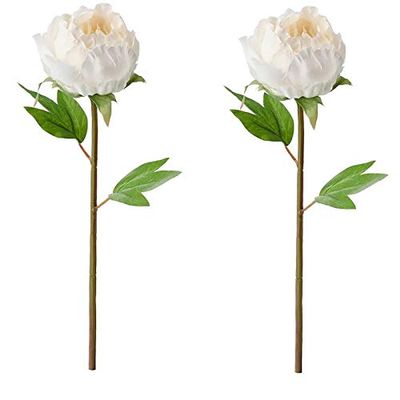 Ikea TSSP Artificial Flower, Peony (White, 30 Cm) - 2 Pieces