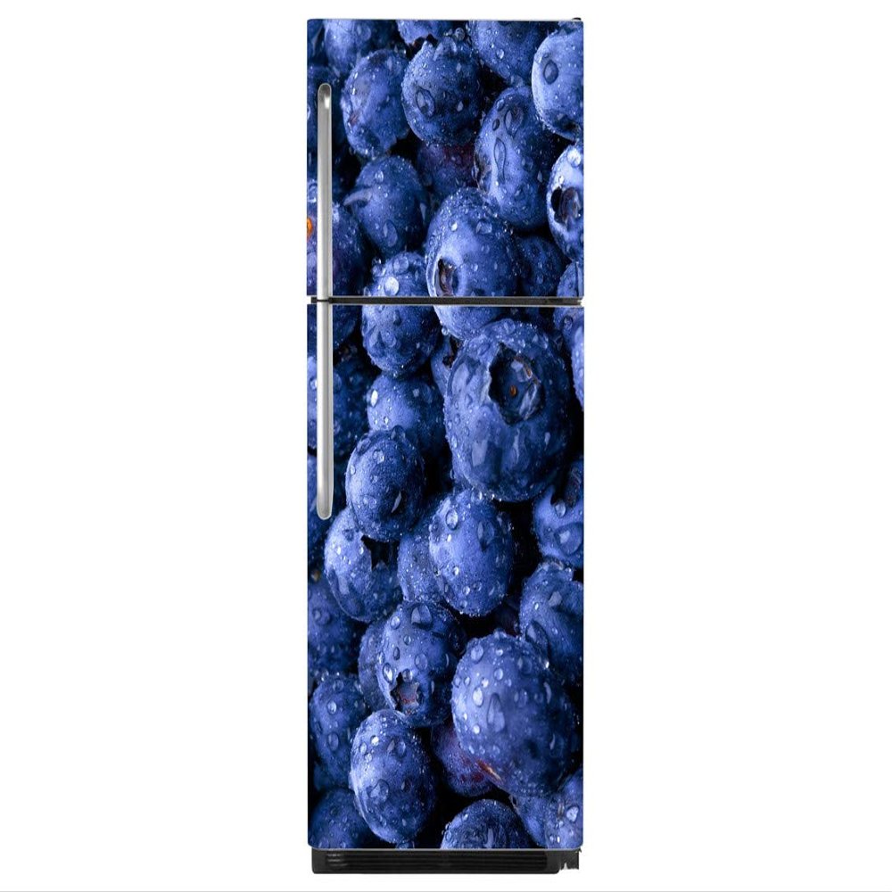 Delight Decor Blueberry Fridge Sticker | Wall Sticker for Living Room/Bedroom/Office and All Decorative Stickers