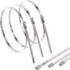 ADD GEAR Stainless Steel (316) Self-Locking Cable Zip Ties Exhaust Wrap Multi-Purpose DIY Locking Cable Metal Zip Ties - (360 mm / 14 inches) (10) view 1