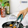 Steelish Stainless Steel Utility Tong | Ideal for Frying, Cooking, Serving | Durable & Easy-to-Use Kitchen Tool for Cooking, Grilling & Buffet Handling Pack of 1, Green view 4