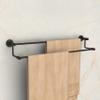 Plantex Stainless Steel Dual Towel Rod/Towel Rack for Bathroom/Towel Bar/Hanger/Stand/Bathroom Accessories (24 Inch - Black) view 1