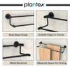Plantex Stainless Steel Dual Towel Rod/Towel Rack for Bathroom/Towel Bar/Hanger/Stand/Bathroom Accessories (24 Inch - Black) view 2