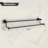 Plantex Stainless Steel Dual Towel Rod/Towel Rack for Bathroom/Towel Bar/Hanger/Stand/Bathroom Accessories (24 Inch - Black) view 3