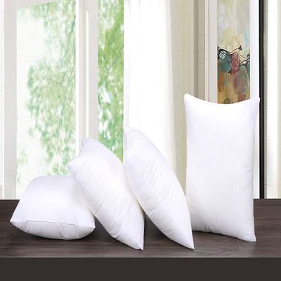 DREAMVIO Rotto Non Woven Polyester Hollow Fiber Filler Cushion/Pillow - 4 Piece, 12" X 12" (White, Dv412Filler)
