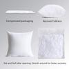 DREAMVIO Rotto Non Woven Polyester Hollow Fiber Filler Cushion/Pillow - 4 Piece, 12" X 12" (White, Dv412Filler) view 2