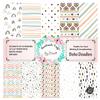 Dheett Scrapbooking Paperpack 12 Inches 20 Decorative Craft Scrapbook Paper Designer Sheets 300 GSM Matte Finish Perfect for Making Greeting Cards Envelops Explosion Boxes and Albums - Boho Doodles view 1
