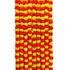 LOGRO Artificial Marigold Fluffy Flowers Garlands for Decoration - Pack of 10(Orange, Yellow) view 1