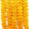 LOGRO Artificial Marigold Fluffy Flowers Garlands for Decoration - Pack of 10(Orange, Yellow) view 3