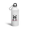 Prink Baby Panda Printed Aluminium Water Bottle 600ml | Sipper Bottle | Water Bottles | Panda Water Bottle | Printed Sipper Bottles (White, Pack of 1) view 1