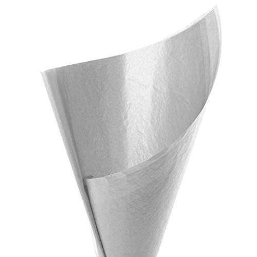 ECO SARRAS METALIC SILVER MULTI-PURPOSE WRAPPING PAPER | 20x26 Inches | USES GIFT WRAPPING, STUFFING BOXES, HANDBAGS, SHOES ETC (20 SHEETS)