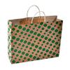 Sapco Polka Dot Gift Paper Bag, Shopping Bag Pack of 10 (15x12x4-Inch, Green) view 2