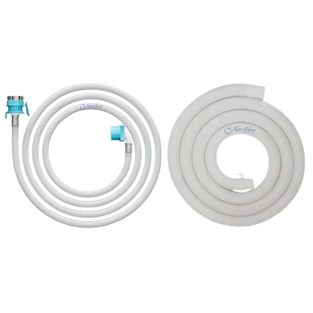 NEW WARE 3 Meter Washing Machine Inlet & Outlet Hose Pipe Combo | Universal Tap Adaptor | For Top & Front Load Fully Automatic Machines