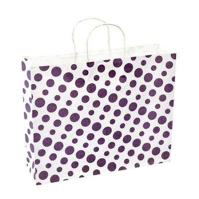 Sapco Polka Dot Gift Paper Carry Bag Pack of 10(Lavender)