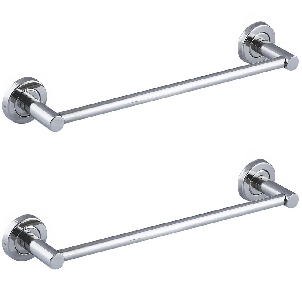 FORTUNE Stainless Steel (Concealed) Towel Bar | Bathroom Towel Rod Holder | Wall Mounted Hand Towel Rail for Kitchen and Washroom | Bathroom Accessories Pack of - (2, 18 INCH)