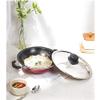 Bahurani Kitchen Star Appachetty Non-Stick Aluminium Appachatti with Stainless Steel lid, 2.6mm, Red/Black, 23cm, Gas Compatible view 1