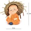 ANGORA CREATIONS Resin Laughing Buddha Statue (Medium, Set of 4, Multicolour) view 4