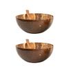 Thenga Artisan Mini Coconut Shell Bowl, 150 ML | Handmade Rustic Dessert & Chutney Bowls with Coconut Shell Spoons | Eco-Friendly Tableware for Serving Sauces, Dips & Snacks (2 Bowls + 2 Spoons Set) view 1