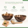 Thenga Artisan Mini Coconut Shell Bowl, 150 ML | Handmade Rustic Dessert & Chutney Bowls with Coconut Shell Spoons | Eco-Friendly Tableware for Serving Sauces, Dips & Snacks (2 Bowls + 2 Spoons Set) view 2