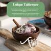 Thenga Artisan Mini Coconut Shell Bowl, 150 ML | Handmade Rustic Dessert & Chutney Bowls with Coconut Shell Spoons | Eco-Friendly Tableware for Serving Sauces, Dips & Snacks (2 Bowls + 2 Spoons Set) view 4