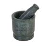 RBY Marble Mortar & Pestle Sets Ayurvedic medicine crusher bowl/Kharal/Khalbatta/Imam Dasta/Ohkli Musal/Idi Kallu/Khal Musal/Spice Grinder/Spice Masher (Green, 4 Inch) view 1