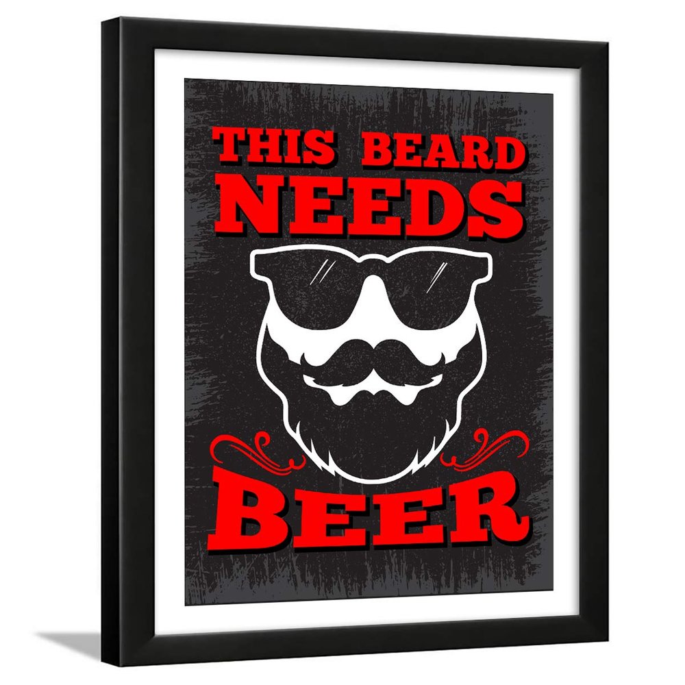 Chaka Chaundh  Bar quotes frame - Beer quotes frames - Bar poster for wall with frame, Beer quotes for wall - Bar photo frames (13.5 X 10.5 Inches)  Composite Wood (Black)