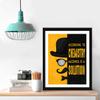 Chaka Chaundh  Bar quotes frame - Whisky quotes frames - Bar poster for wall with frame, whisky quotes framed posters - Bar photo frames (14 X 11 Inches)  Composite Wood (Yellow) view 2