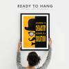 Chaka Chaundh  Bar quotes frame - Whisky quotes frames - Bar poster for wall with frame, whisky quotes framed posters - Bar photo frames (14 X 11 Inches)  Composite Wood (Yellow) view 4