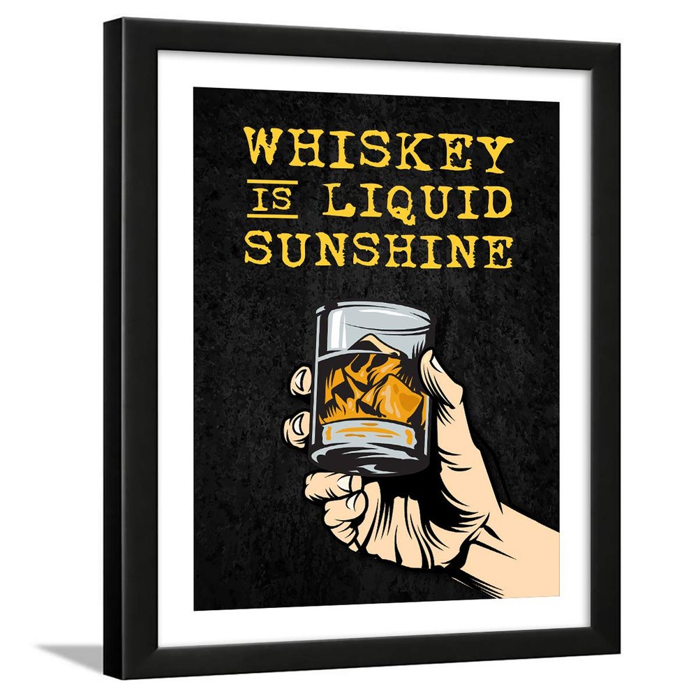 Chaka Chaundh  Bar quotes frame - Whisky quotes frames - Bar poster for wall with frame, whisky quotes framed posters - Bar photo frames (14 X 11 Inches)  Composite Wood (Black)