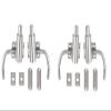 Steel Gold Heavy Cam Bolt |Fully Brass in S.S. Finish Automatic Tower Bolt (Set of 2) view 1