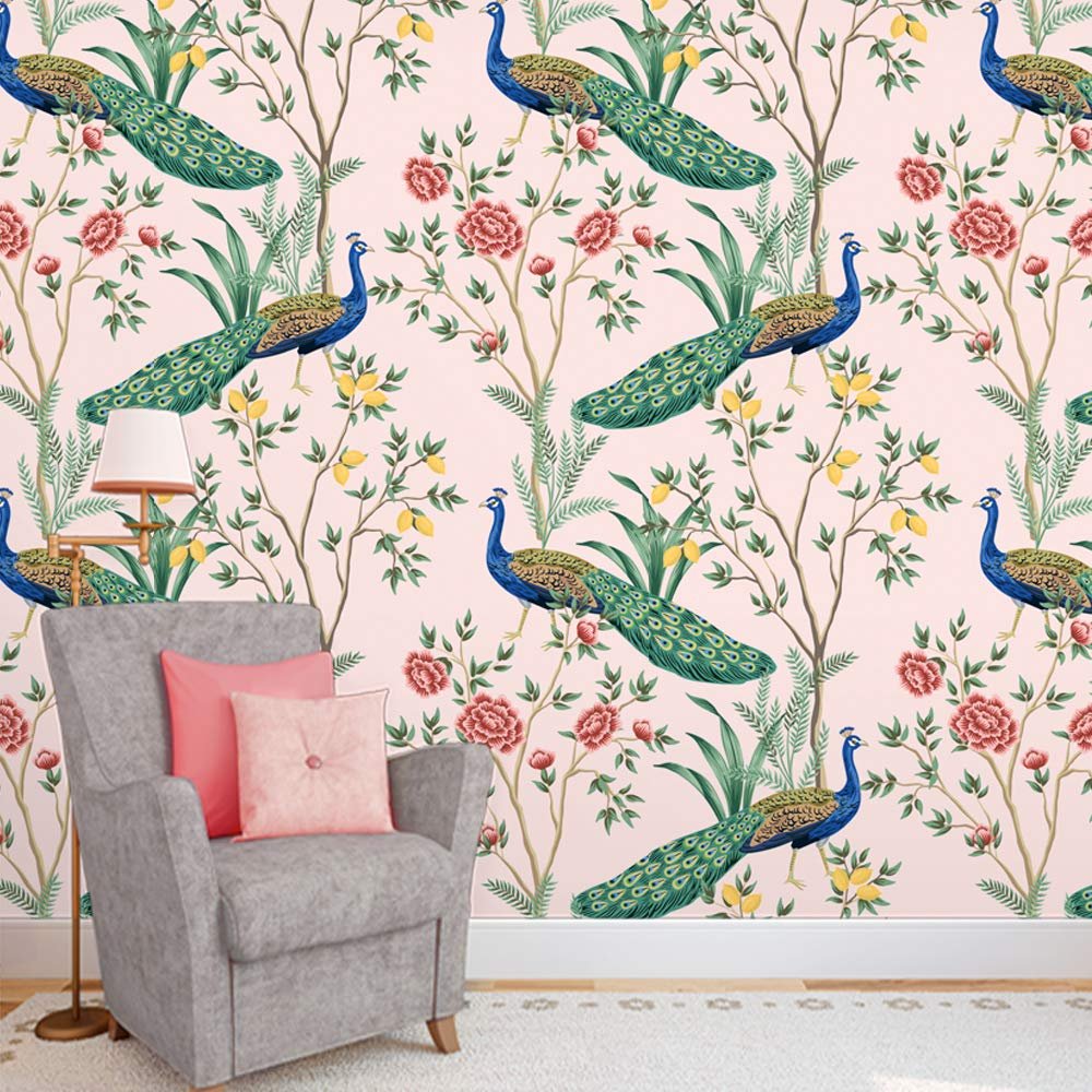 DECOR PRODUCTION Self Adhesive Wallpaper Wall Sticker for Home Decor, Living Room, Bedroom, Hall, Kids Room, Play Room (PVC Vinyl, Water Proof 20 sq.ft) 16x90 Inches Each Strip