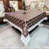 MONKDECOR Brown Leaf Design PVC Printed 6 Seater Table Cover -Design-7 (Size- 54x78 inches) view 1