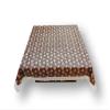 MONKDECOR Brown Leaf Design PVC Printed 6 Seater Table Cover -Design-7 (Size- 54x78 inches) view 3