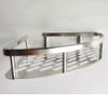 Lomesh Bathroom Corner Shelf Wall Mounted Aluminum Triangle Bathroom Rack Cosmetic Holder Single Corner (Silver) view 3