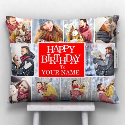Giftsonn Satin Fiber Pillow/Cushion (12x15 inches, White)