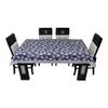 MONKDECOR Blue Flower Design PVC Printed 8 Seater Table Cover -Design-4 (Size- 60x90 inches) view 3
