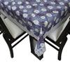 MONKDECOR Blue Flower Design PVC Printed 8 Seater Table Cover -Design-4 (Size- 60x90 inches) view 4