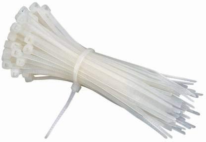 LEYDEN 4 Inch 100 MM x 2.5 MM White Nylon Zip Wire Organiser SELF Locking TIE, Plastic Standard Cable Tie, Nylon Standard Cable Tie (20 Pack of (100 PIECE))