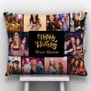 GiftsOnn 10 Photos and Name Pillow for Birthday Black Printed Cushion with Filler 12x15 inch, Black Color - 1 view 1