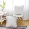 Blue Monkey Soft Luxury Faux Fur Cushion with Filler (Standard Size: 16x16 Inches), (White,1) view 1