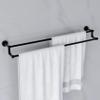 Plantex Premium Aluminium Dual Towel Rod/Bathroom Towel Holder/Towel Hanger/Towel Stand/Bathroom Accessories (24 inch) Black Finish view 1