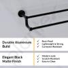 Plantex Premium Aluminium Dual Towel Rod/Bathroom Towel Holder/Towel Hanger/Towel Stand/Bathroom Accessories (24 inch) Black Finish view 3