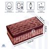 HomeStrap Cotton Multipurpose 8 Pocket Jewellery Storage Bag Pouch/Travel Kit Organizer Maroon view 3