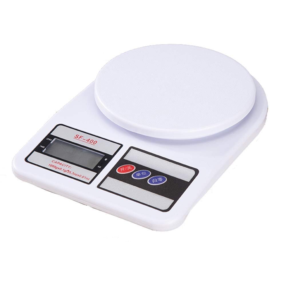 Gjshop Electronic Digital 10 Kg Weight Scale Lcd Kitchen Weight Scale Machine Measureformeasuringfruits,Spice,Food,Vegetable (Sf-400) White