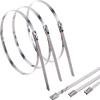 ADD GEAR Stainless Steel (316) Self-Locking Cable Zip Ties Exhaust Wrap Multi-Purpose DIY Locking Cable Metal Zip Ties - (100 mm / 4 inches) (50) view 1