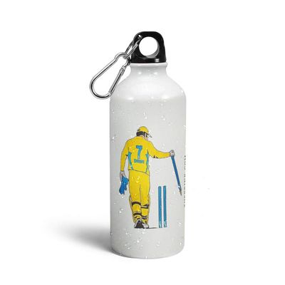 Prink MS Dhoni Sipper Bottle | Dhoni Bottle | Cricketer Sipper | Printed Sipper Bottle | Printed Water Bottle | 600ml