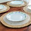 JASMEY HOMES Set of 2 Dining Table Mat 30cm Round Mat - White (Single Ring) | Used as Centre Table dcor placemat/House Warming Gifts for New Home view 2