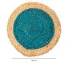 JASMEY HOMES Jute Set Of 2 Dining Table Mat 30Cm Round Mat - Green (Single Ring) | Used As Centre Table Decor Placemat/House Warming Gifts view 4